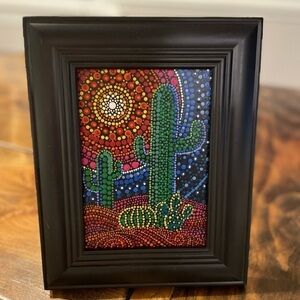 Hand painted art 8x10 cactus